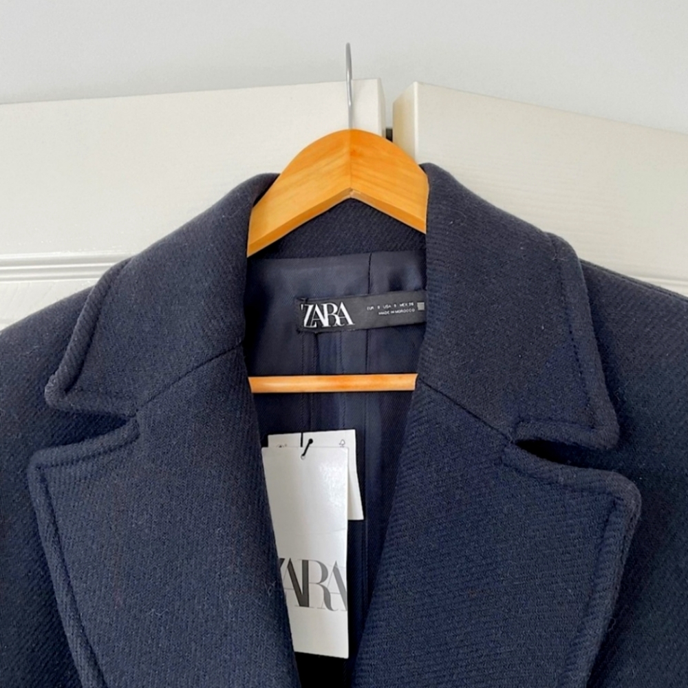 ZARA coat 😍 navy blue 💙😍